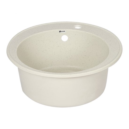 Мойка для кухни Ulgran Practik d48х20 см врезная искусственный камень белый камень