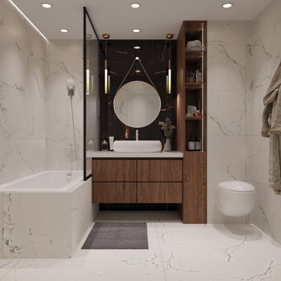 Керамогранит Lavelly Marble Nero черный полированный 600х600х8,2 мм (4 шт.=1,44 кв.м)