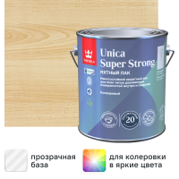 Лак яхтный Tikkurila Unica Super Strong База ЕР бесцветный полуматовый 2.7 л
