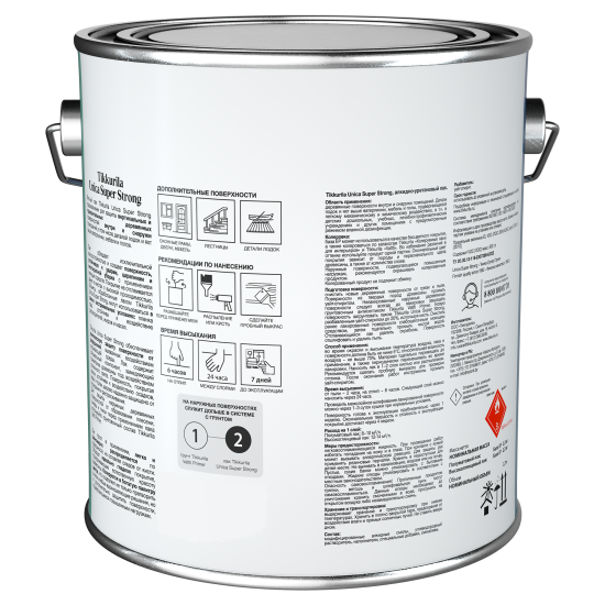 Лак яхтный Tikkurila Unica Super Strong База ЕР бесцветный полуматовый 2.7 л