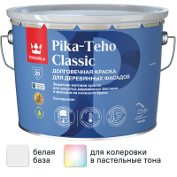 Краска фасадная Tikkurila Pika-Teho Classic моющаяся матовая цвет белый база A 9 л