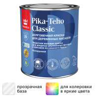 Краска фасадная Tikkurila Pika-Teho Classic моющаяся матовая прозрачная база C 0.9 л