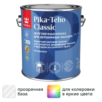 Краска фасадная Tikkurila Pika-Teho Classic моющаяся матовая прозрачная база C 2.7 л
