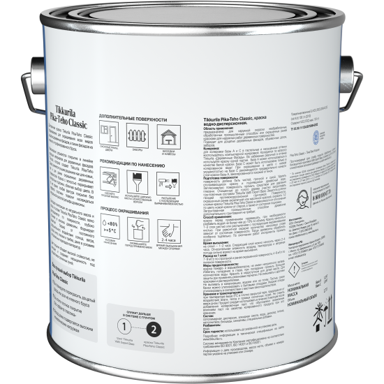 Краска фасадная Tikkurila Pika-Teho Classic моющаяся матовая прозрачная база C 2.7 л