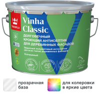 Антисептик кроющий Tikkurila Vinha Classic VVA полуматовый белый 9 л