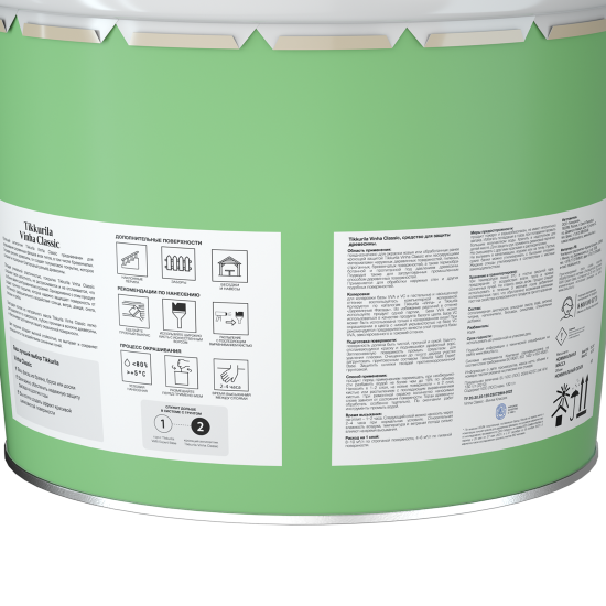 Антисептик кроющий Tikkurila Vinha Classic VVA полуматовый белый 9 л