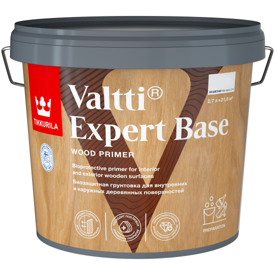 Грунт-антисептик Tikkurila Valtti Expert Base прозрачный 2.7 л