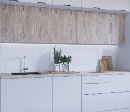 Стеновая панель Arabesque White 240x0.4x60 см АКП цвет белый