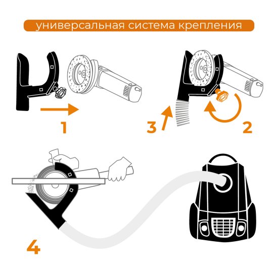 Насадка пылеудаления при шлифовании для УШМ Rage 600371