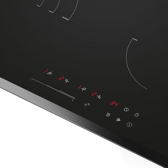 Варочная панель электрическая Maunfeld CVCE594SSMDBK LUX 4 конфорки черная