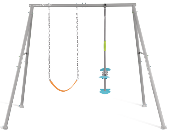 Набор из двух качелей INTEX 44122 для детей 3-10 лет 3-х местные цвет разноцветный