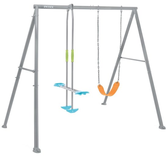 Набор из двух качелей INTEX 44122 для детей 3-10 лет 3-х местные цвет разноцветный