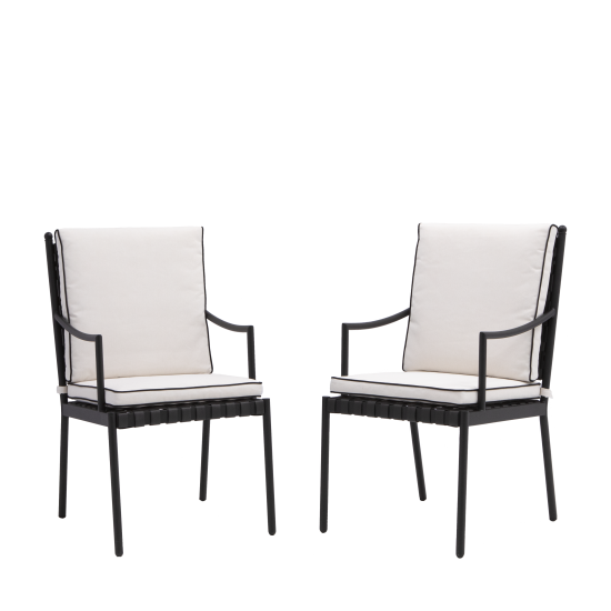 Кресло садовое Naterial Victoria 53x64x92.5 см сталь цвет черный 2 шт.