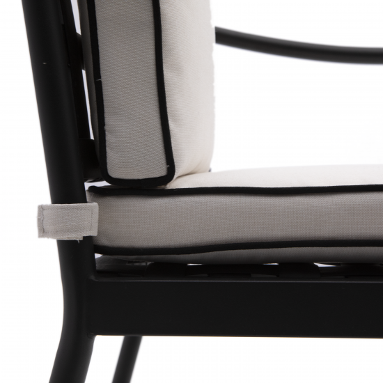 Кресло садовое Naterial Victoria 53x64x92.5 см сталь цвет черный 2 шт.