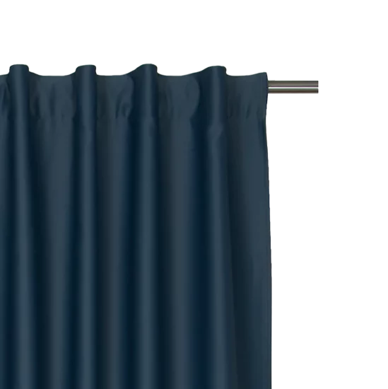 Штора со скрытыми петлями блэкаут Inspire Alycia 200x280 см цвет черно-синий Fjord