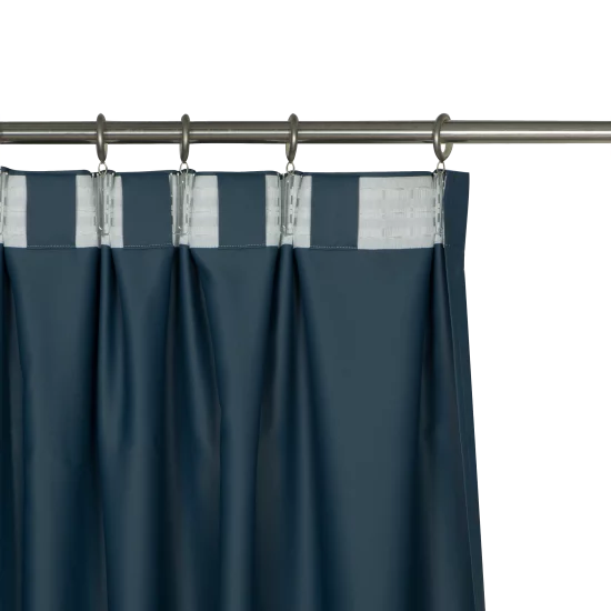 Штора со скрытыми петлями блэкаут Inspire Alycia 200x280 см цвет черно-синий Fjord