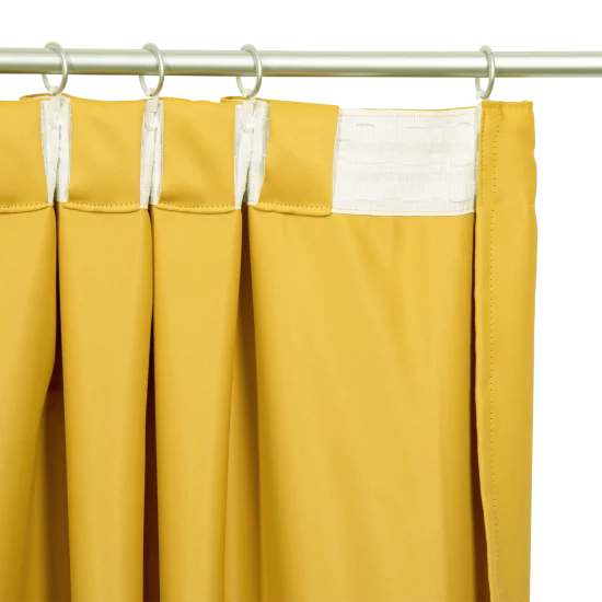 Штора со скрытыми петлями блэкаут Inspire Alycia 200x280 см цвет желтый Solemio 1