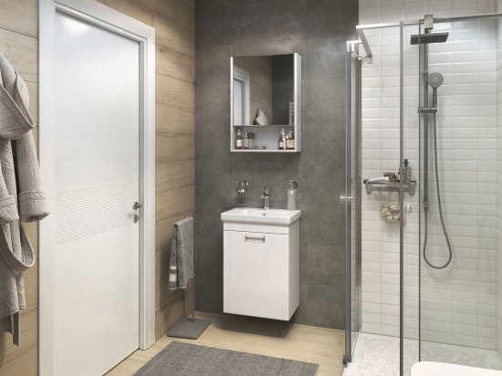 Шкаф зеркальный Vigo Milk 002 подвесной 50x70 см цвет белый