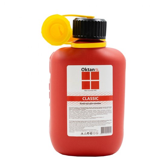 Канистра для технических жидкостей Oktan 5 л пластиковая красная