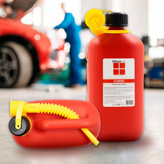 Канистра для технических жидкостей Oktan 20 л пластиковая красная