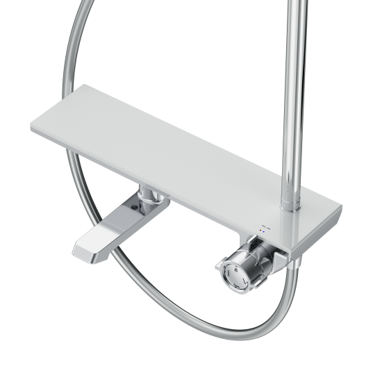 Душевая система AM.PM Flash F079SQ700 со смесителем 3 режима цвет хром