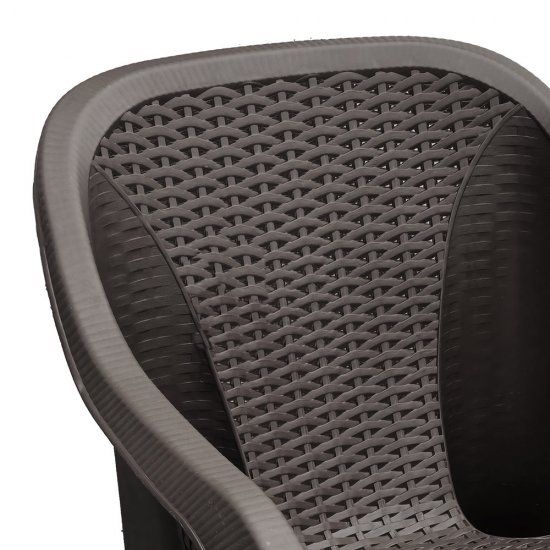 Кресло пластиковое Heniver Roma шоколад 560х600х768 мм (SPC-050)