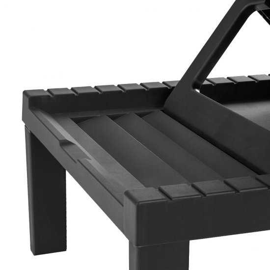 Шезлонг складной Progarden HAITI антрацит 1950х780х650 мм (11991)