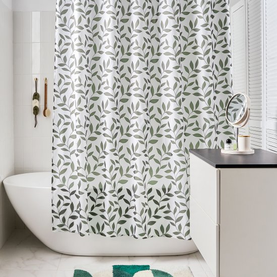 Штора для ванной Verran Tree 630-15 180x200 см цвет белый зеленый