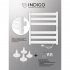 Полотенцесушитель электрический Indigo Oktava Slim 5 600х530 мм 70 Вт с терморегулятором белый