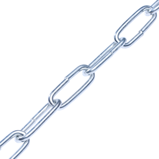 Цепь оцинкованная длиннозвенная DIN 763 3 мм на отрез