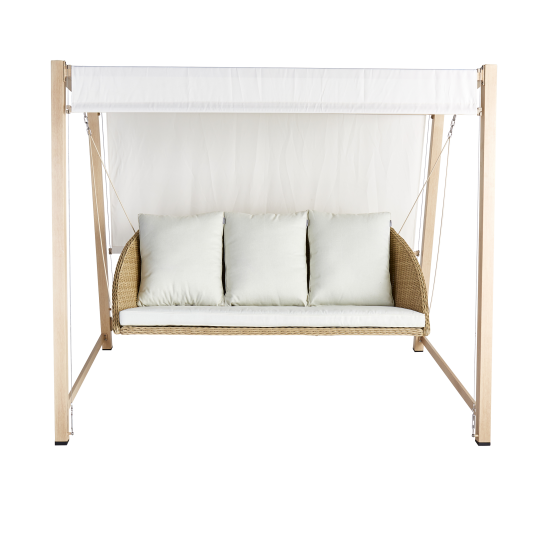 Качели садовые Naterial Medena 3-х местные до 395 кг белый/коричневый