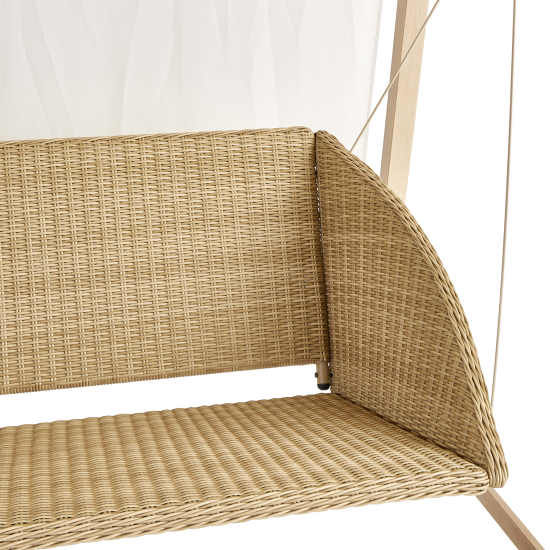 Качели садовые Naterial Medena 3-х местные до 395 кг белый/коричневый