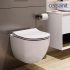 Унитаз подвесной Cersanit Brasko Smart безободковый с сиденьем дюропласт микролифт (64824)