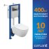 Комплект инсталляции Cersanit Vector с унитазом Nature Oval Clean On с кнопкой хром и сиденьем дюропласт микролифт быстросъем (64576)