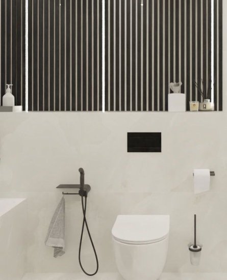 Гигиенический душ AM.PM Flash F0H9H822 набор со смесителем цвет черный матовый