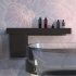 Полка для ванной Flow Skyline с полотенцедержателем 1000х92х90 мм металл черная (Fl-sky-d100л-ч)