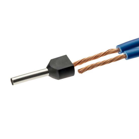 Наконечник штыревой втулочный изолированный Duwi 12 мм х 1,5 кв.мм двойной (25 шт.)