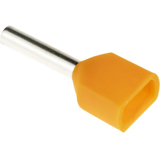 Наконечник штыревой втулочный изолированный Duwi 8мм х 0,5 кв.мм двойной (25 шт.)