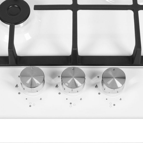 Варочная панель газовая Maunfeld EGHE.43.33CW/G 3 конфорки белая