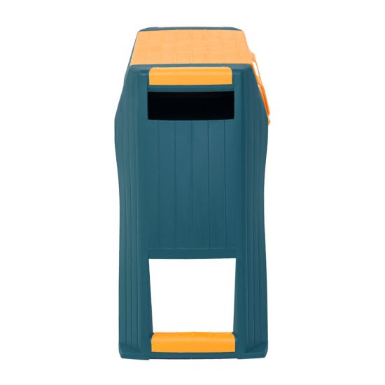 Скамейка Helex оранжево-зеленая 595х195х350 мм садовая (H826)