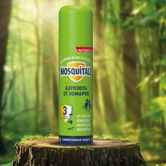 Средство для защиты от комаров аэрозоль Москитол Универсальная защита 150 мл