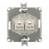 Розетка компьютерная Systeme Electric Glossa встраиваемая белая 2хRJ45 (GSL000185KK)