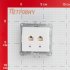 Розетка компьютерная Systeme Electric Glossa встраиваемая белая 2хRJ45 (GSL000185KK)