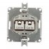 Розетка компьютерная Systeme Electric Glossa встраиваемая антрацит 2хRJ45 (GSL000785KK)