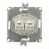 Розетка компьютерная Systeme Electric Glossa встраиваемая бежевая 2хRJ45 (GSL000285KK)