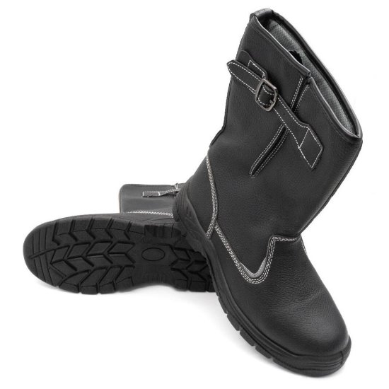 Сапоги из искусственной кожи размер 45 черные Мистраль SJ970 (141055)