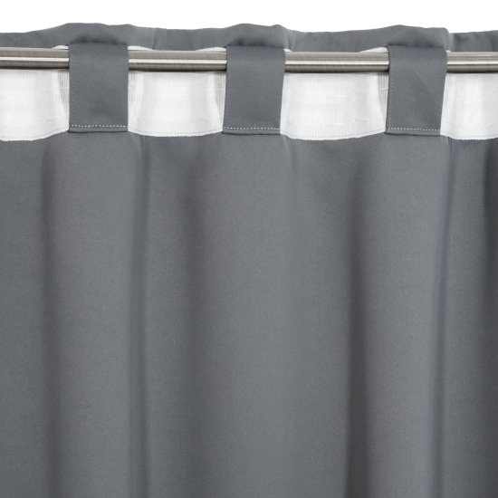 Штора на ленте димаут Inspire Arel 140x280 см цвет темно-серый Paris 2