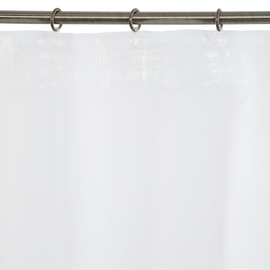 Тюль на ленте Inspire Polyone 140x280 см цвет белый White 0