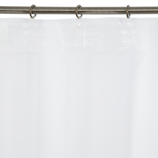 Тюль на ленте Inspire Polyone 140x280 см цвет белый White 0