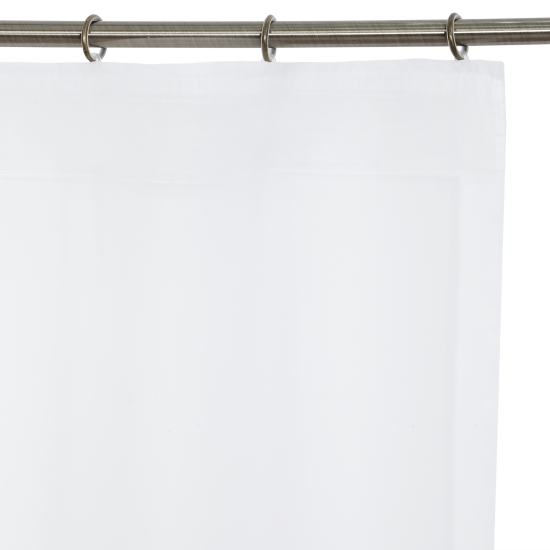 Тюль на ленте Inspire Polyone 140x280 см цвет белый White 0
